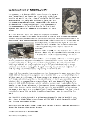 A preview of a PDF biography for Sly, Ernest Frank